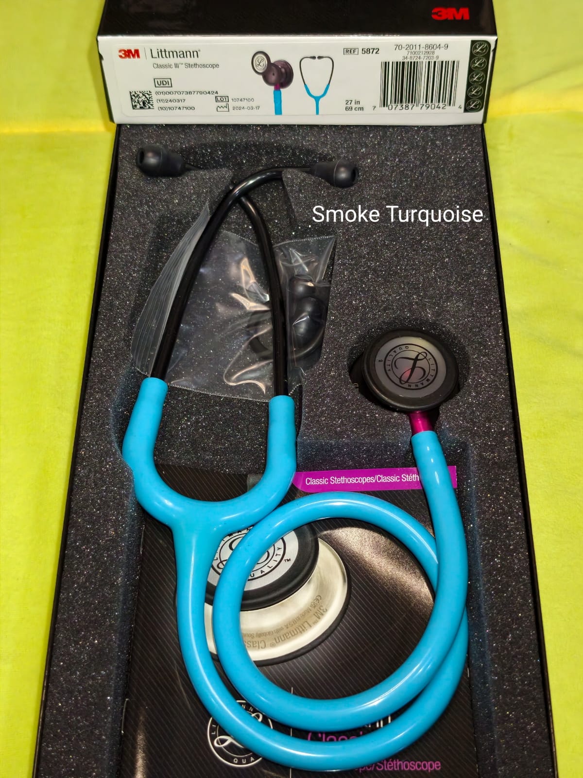 3M Littmann Classic III — Smoke Turquoise